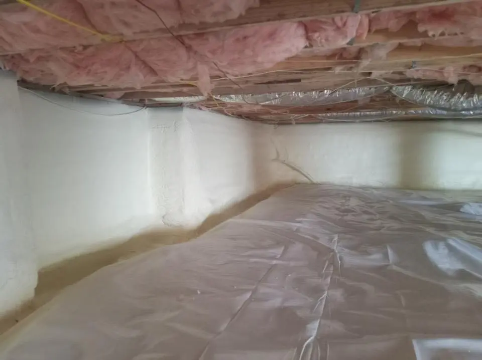 Crawl space encapsulation with closed-cell spray foam for Roof Waterproofing in Alvarado